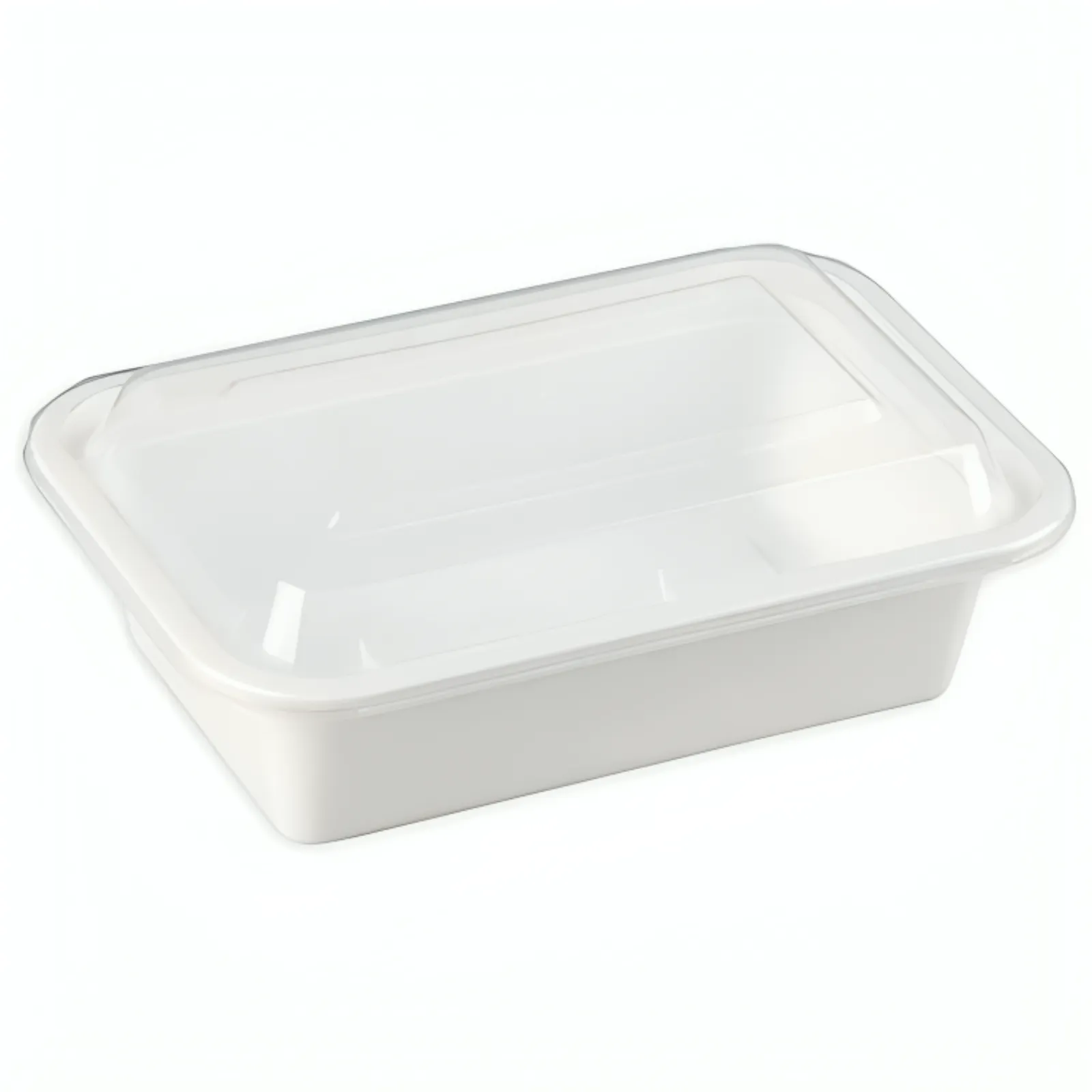 24oz Extra Strong Quality White Rectangular Meal Prep/ Bento Box Container