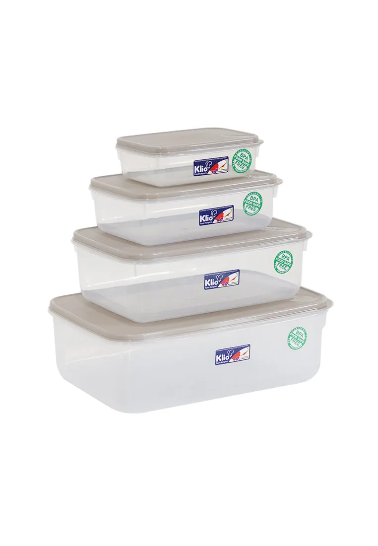 4 Pcs. Stackable Rectangle Series Set Food Keeper