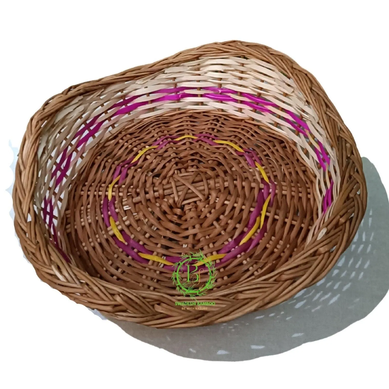 Bamboo fruit and flower basket 12"