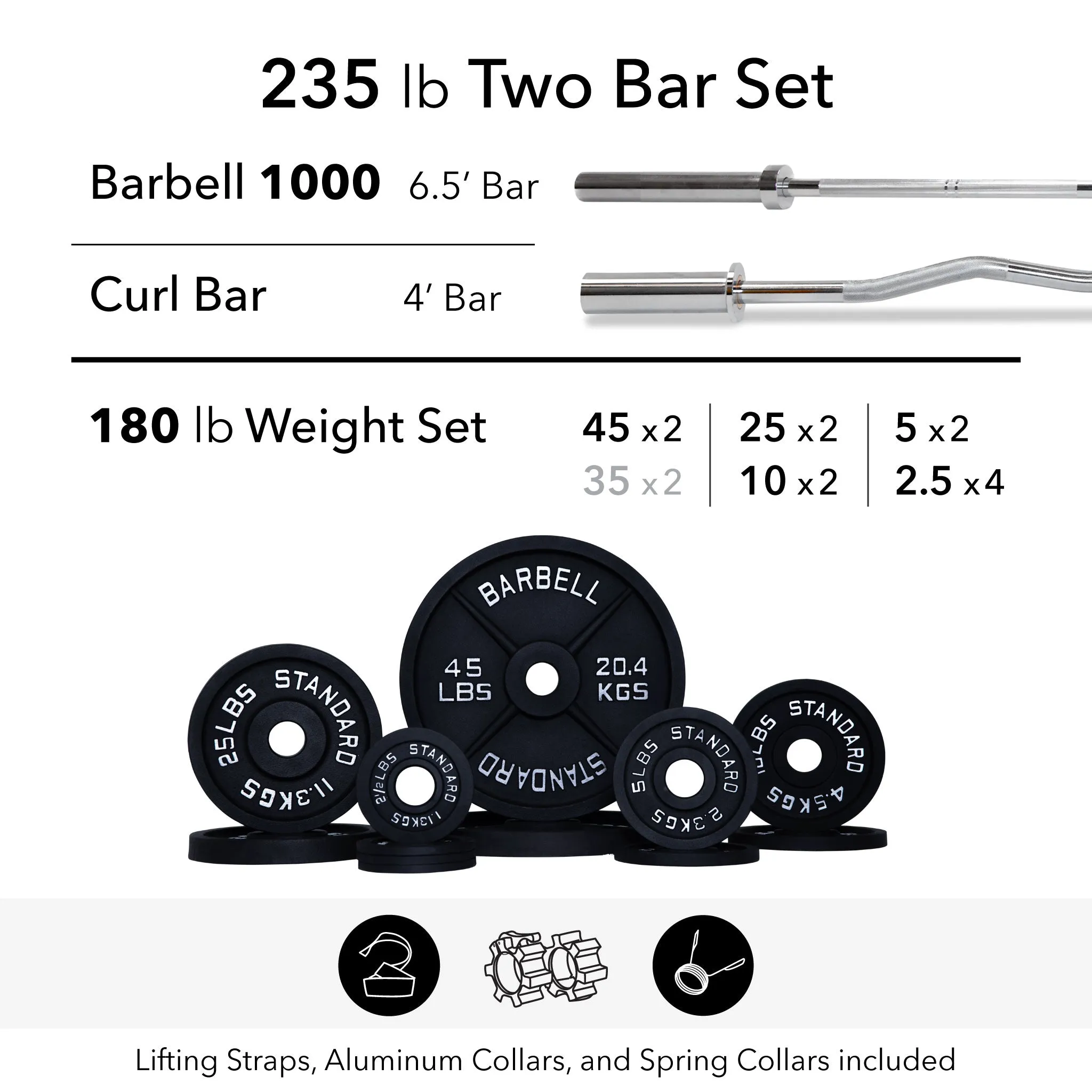 Barbell 1000 Compact Barbell Weight Sets