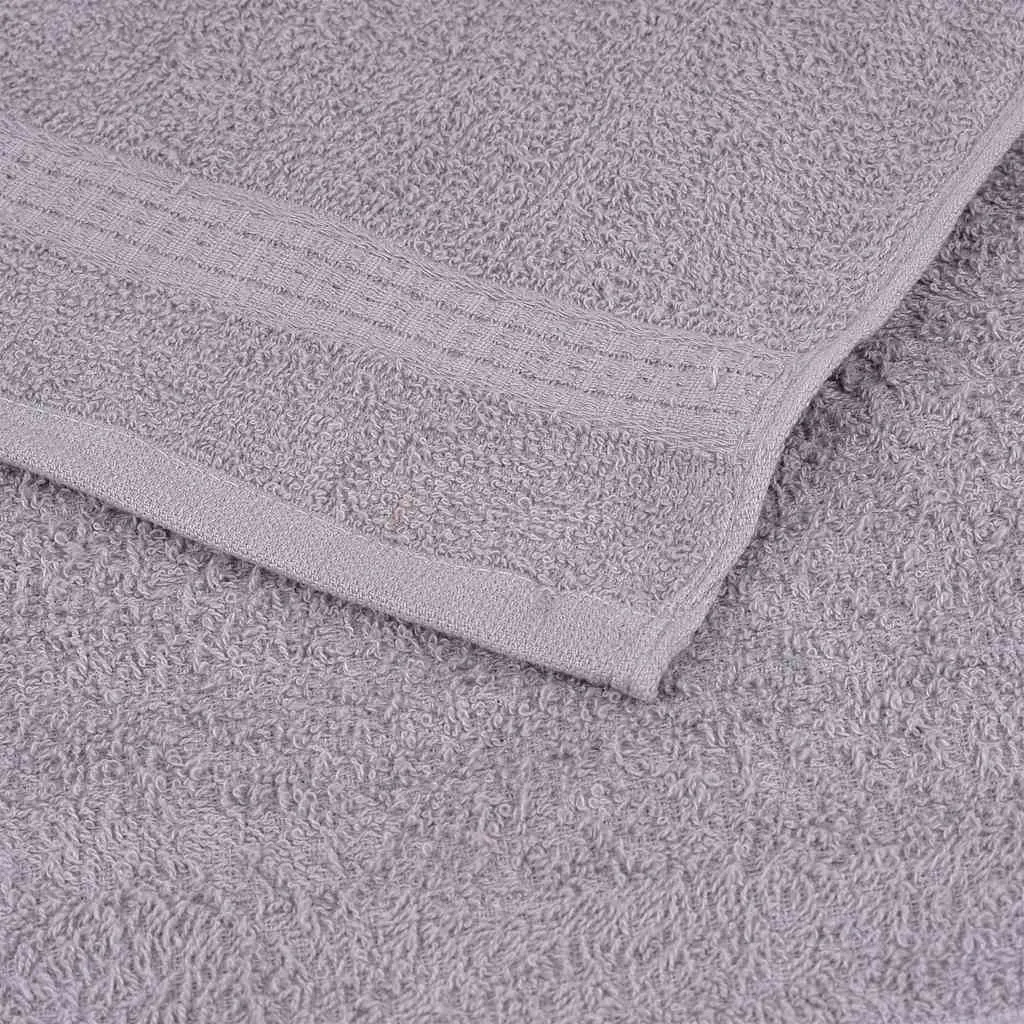 Bath Towels 2 pcs Grey 100x150 cm 360 gsm 100% Cotton