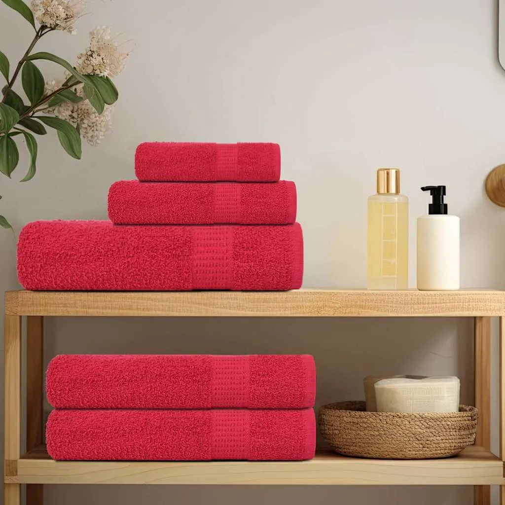 Bath Towels 2 pcs Red 100x150 cm 360 gsm 100% Cotton