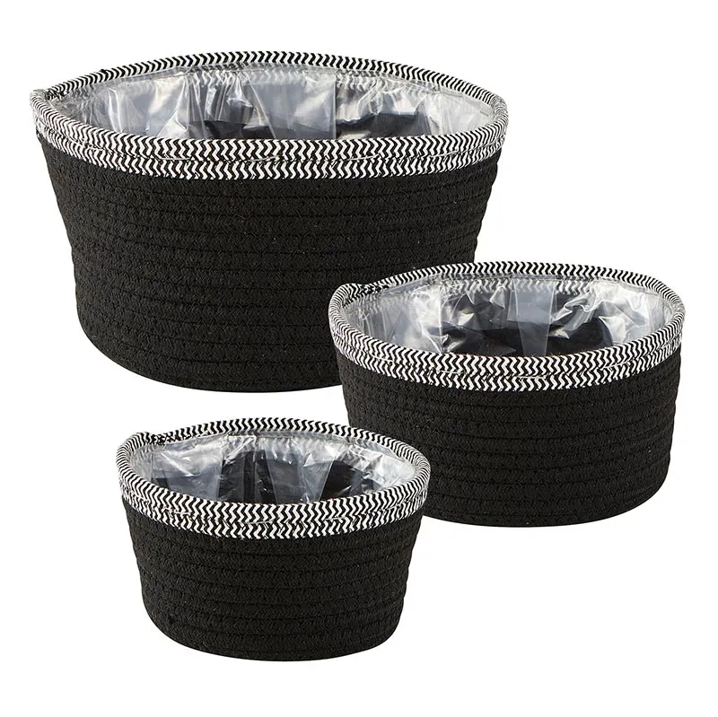 Black Patterned Baskets