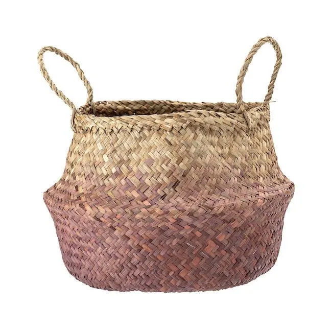 Bloomingville Seagrass Basket in Purple