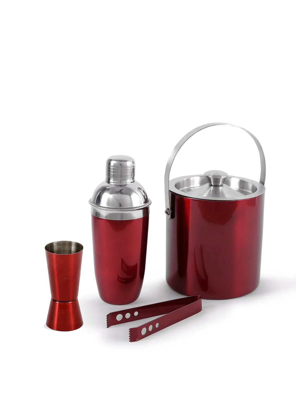 CHERRY RED STEEL BAR SET