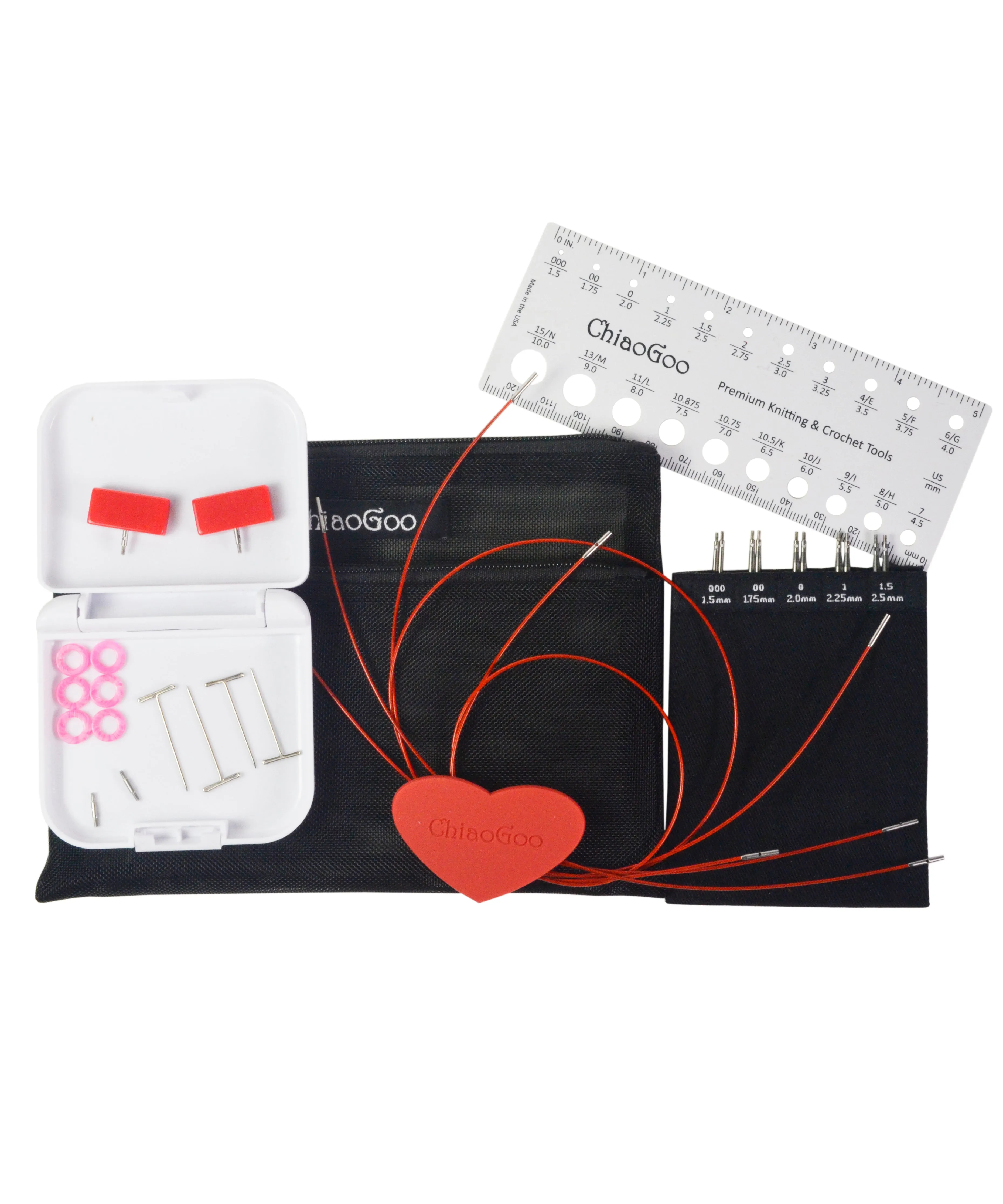 Chiaogoo Twist Mini  4" Interchangeable Redlace Needle Set 7400-M