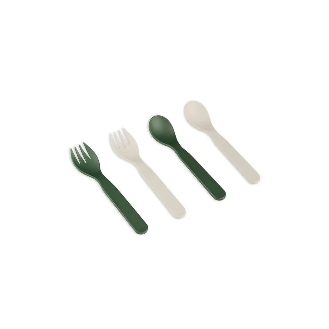 Citron 2 Piece Cutlery Set With Silicone Case - green