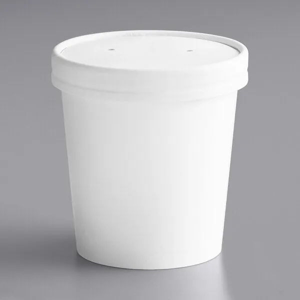 CONTAINER/ Paper, 16 oz with lid, 250/cs-Food Service, EFC-16-COMBO