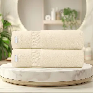 Cotton Bath Towel Pack of 2 Soft Feel, Quick Dry, Highly Absorbent Durable Towels