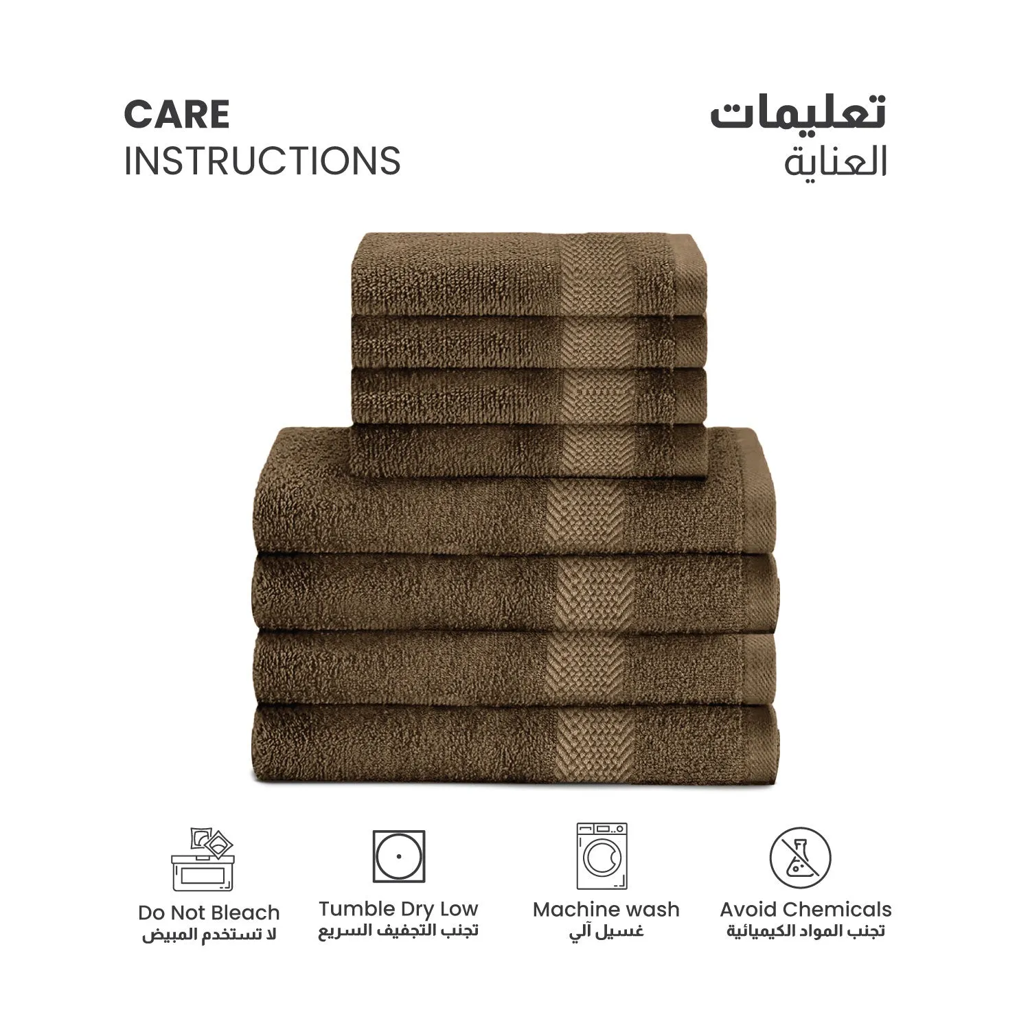 Cotton Face Towel and Hand Towel 8 Piece Set-Soft Feel, Quick Dry, Highly Absorbent Durable Towels