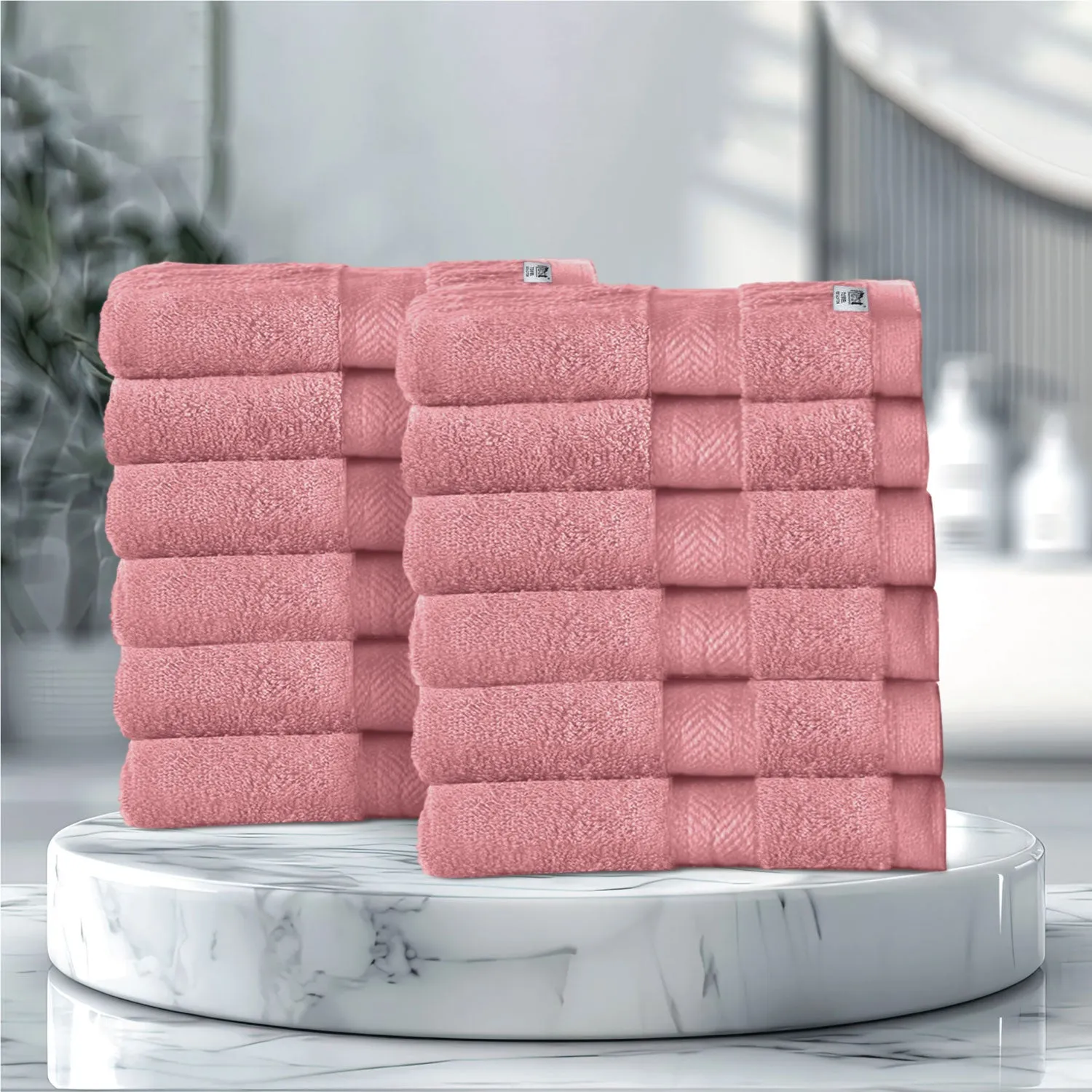 Cotton Face Towel Pack of 12 Soft Feel, Quick Dry, Highly Absorbent Durable Towels