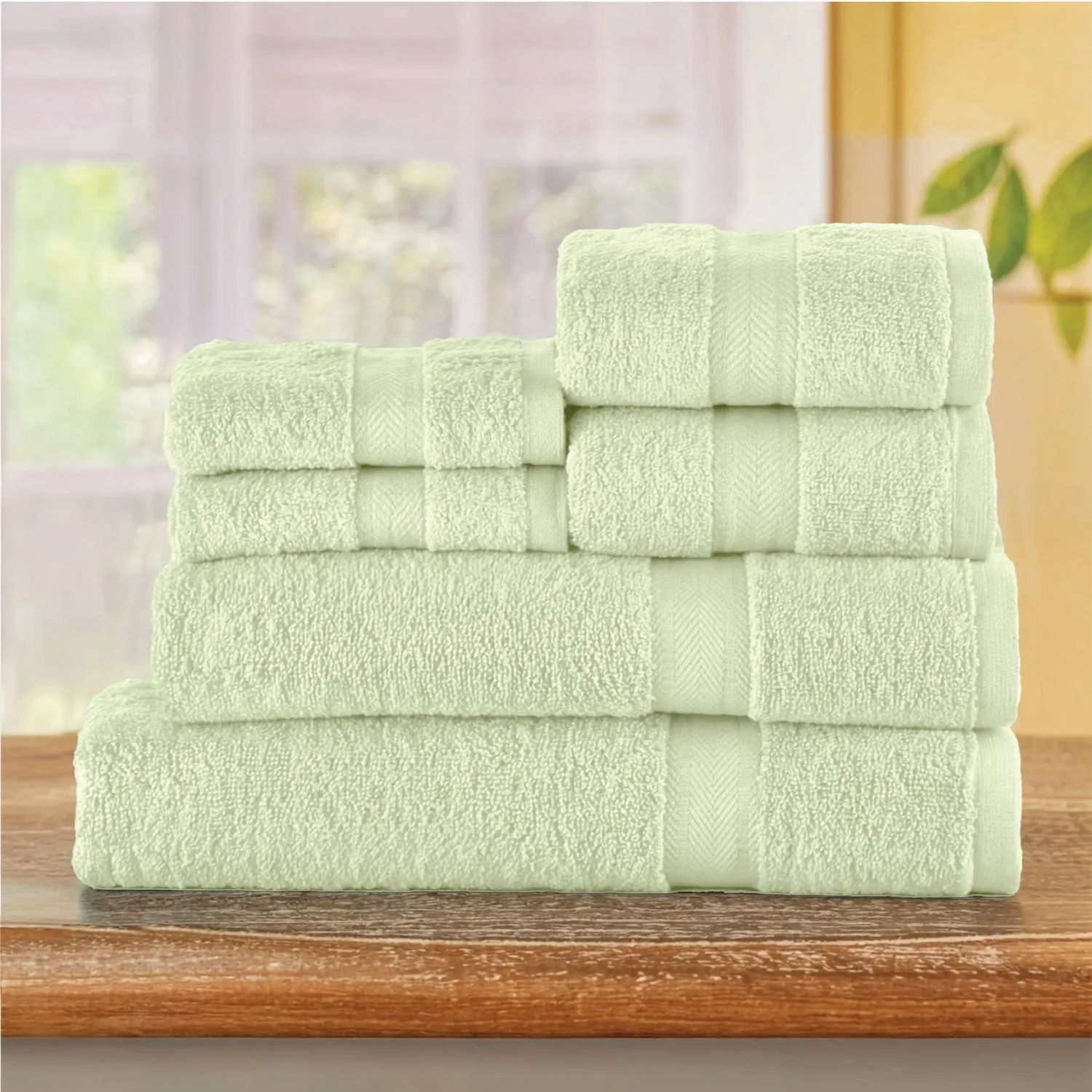 Cotton Towels 6 Piece Set-Soft Feel, Quick Dry, Highly Absorbent Durable Towels