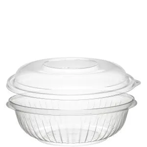 Dart PET24BCD PresentaBowls 24 oz. Clear Plastic Bowl with Dome Lid