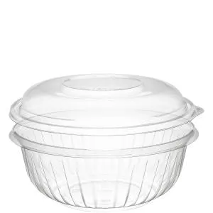 Dart PET32BCD PresentaBowls 32 oz. Clear Plastic Bowl with Dome Lid