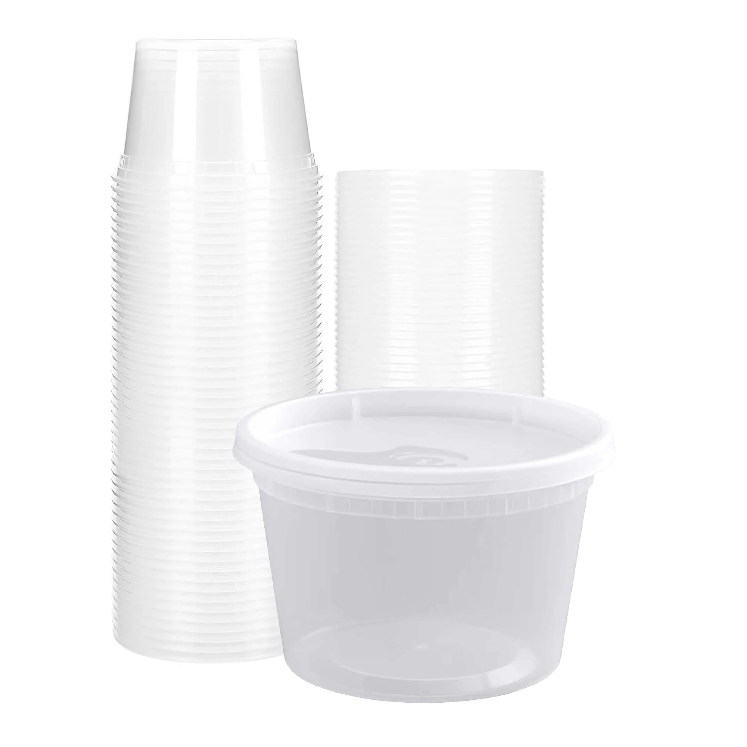 Deli Containers with Lids (Pack of 240), Recyclable Polypropylene, Microwavable, Heat Resistant