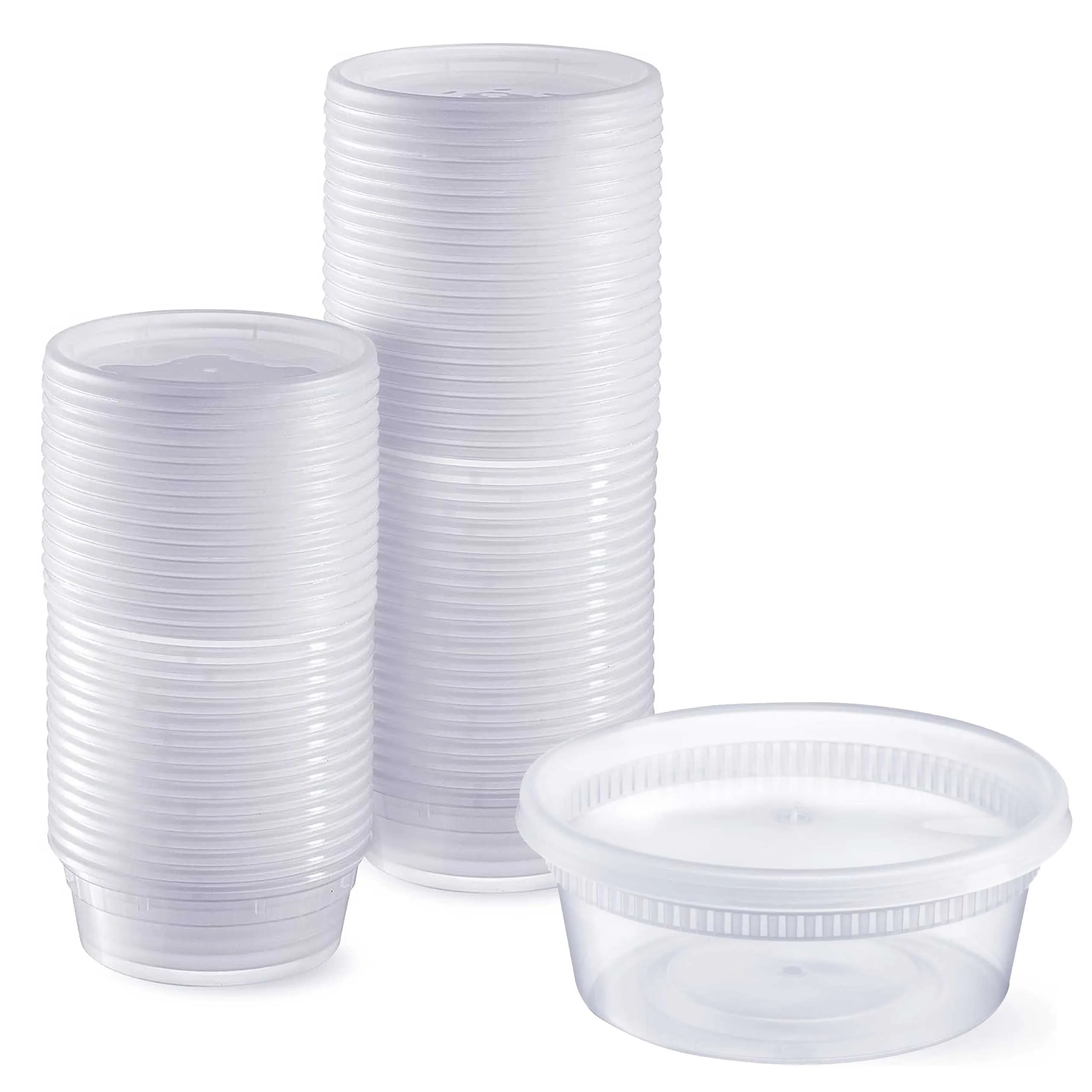 Deli Containers with Lids (Pack of 240), Recyclable Polypropylene, Microwavable, Heat Resistant