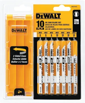 DeWALT DW3744C Jig Saw Blade Kit, 10-Piece, HCS :SET: QUANTITY: 1