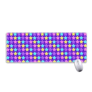 Electric Star Wave Indigo Purple Desk Mat