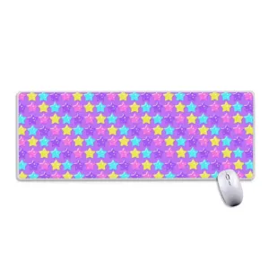 Electric Star Wave Purple Desk Mat