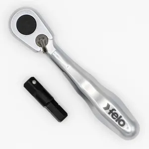 Felo 61569 XS Pocket Sized Bit Ratchet with 1/4" Drive Socket Adapter