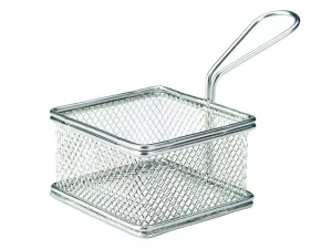 Genware SVB10 Serving Fry Basket Square 9.5X9.5X6cm - Pack of 6