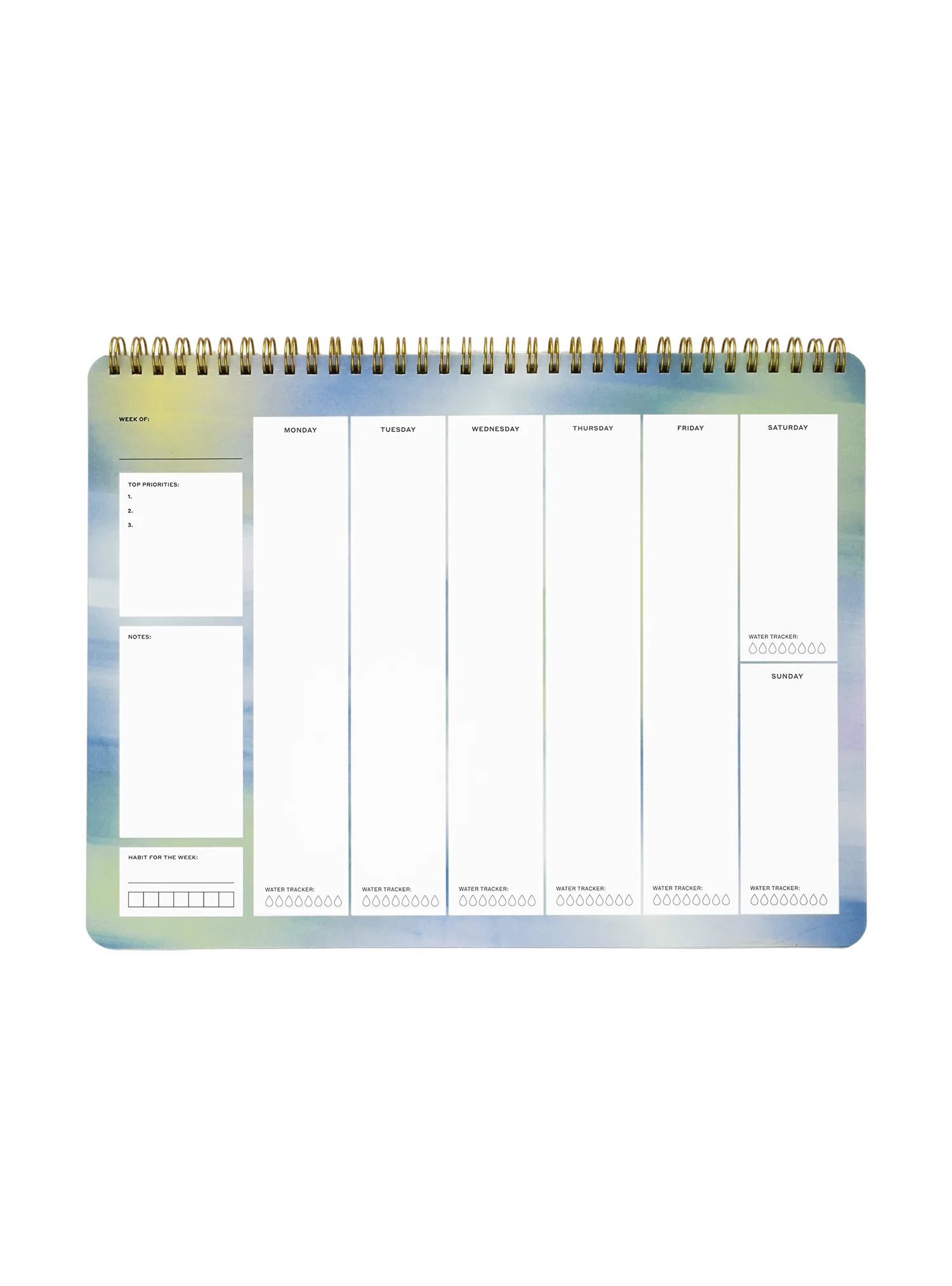 Gradients Weekly Desk Planner