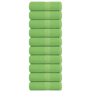 Guest Towels 10 pcs Apple Green 30x50 cm 360 gsm 100% Cotton