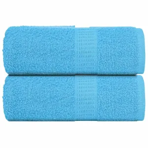 Guest Towels 2 pcs Turquoise 30x50 cm 360 gsm 100% Cotton