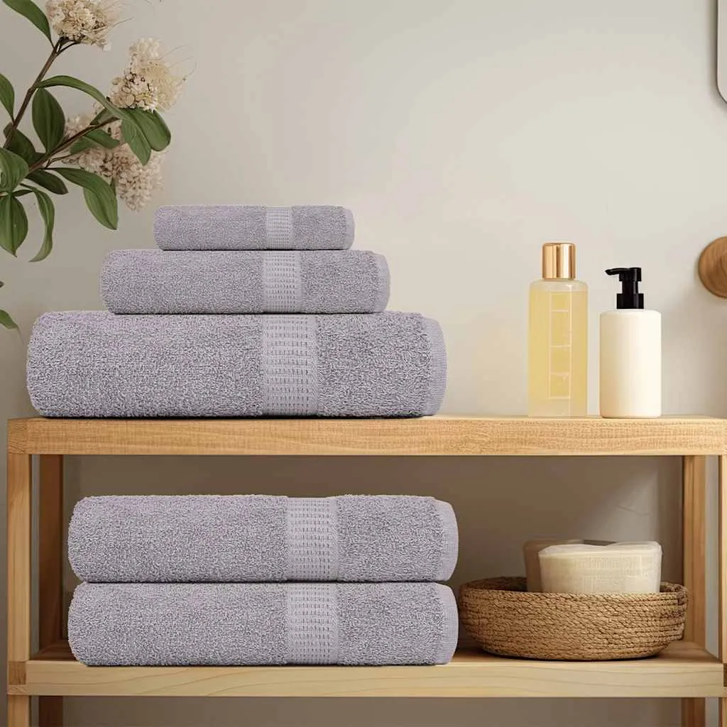 Hand Towels 10 pcs Grey 50x100 cm 360 gsm 100% Cotton