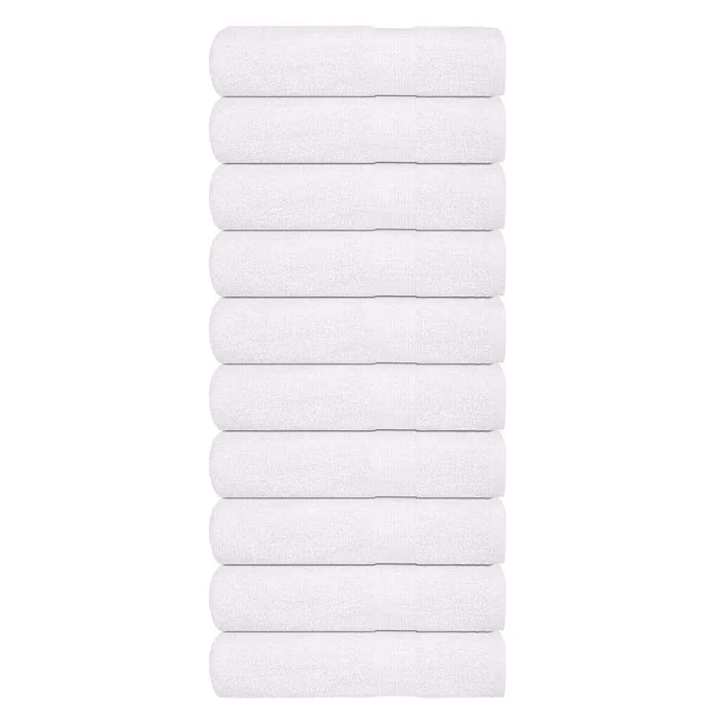 Hand Towels 10 pcs White 50x100 cm 360 gsm 100% Cotton