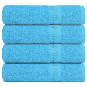 Hand Towels 4 pcs Turquoise 50x100 cm 360 gsm 100% Cotton