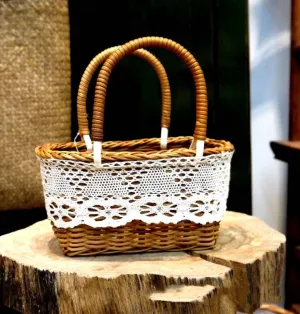 Hand-woven Flower Baskets For Home Wedding Decoration