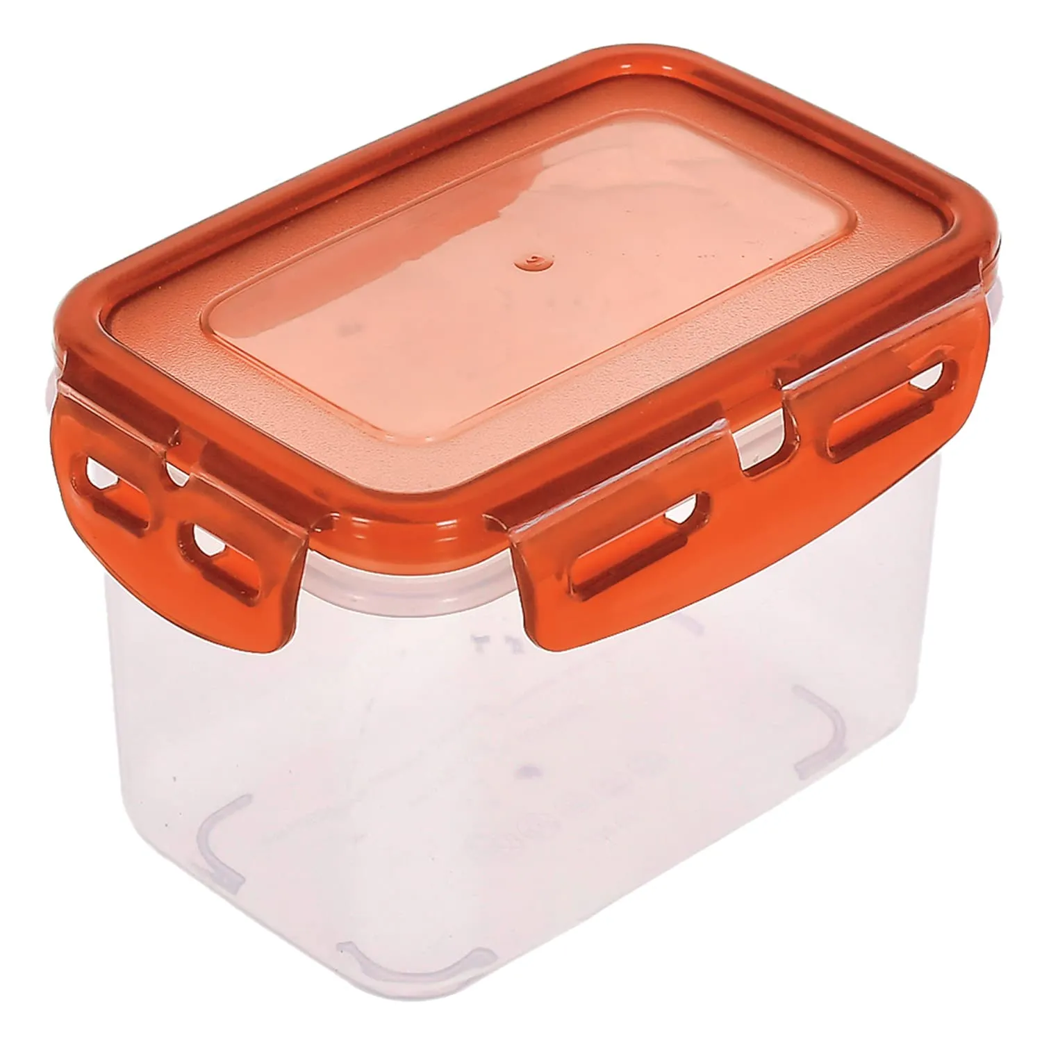 Heart Home Multiuses BPA Free Leak Proof, Dishwasher/Freezer Safe Plastic Storage Container With Airtight Lock Lid, 600ml Pack of 6 ( Brown)-46HH0540