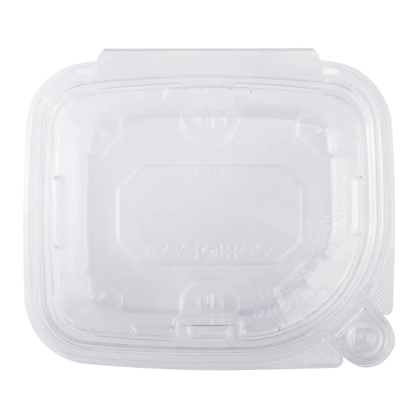 Karat 16 oz PET Plastic Tamper Resistant Hinged Deli Container with Lid - 200 pcs