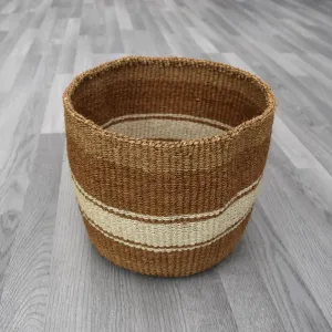 Kenyan Basket - Sisal Basket - KB45 - 9.8"