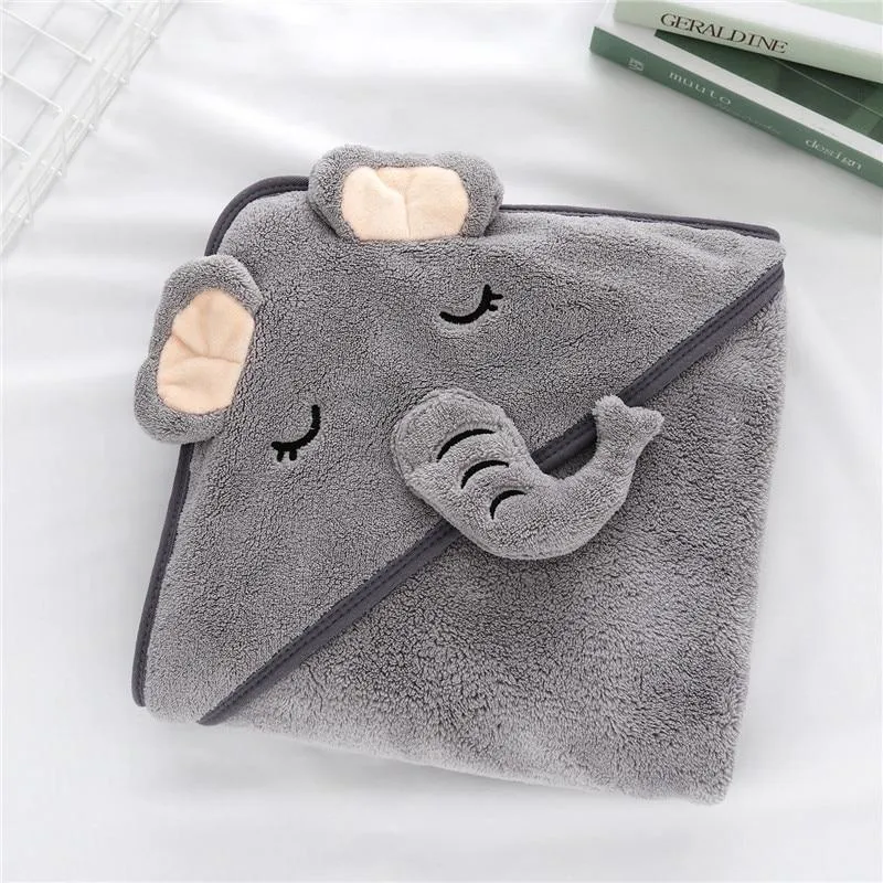 Kids/Baby Cartoon Hooded Super Soft Sleeping Swaddle Wrap Blankets