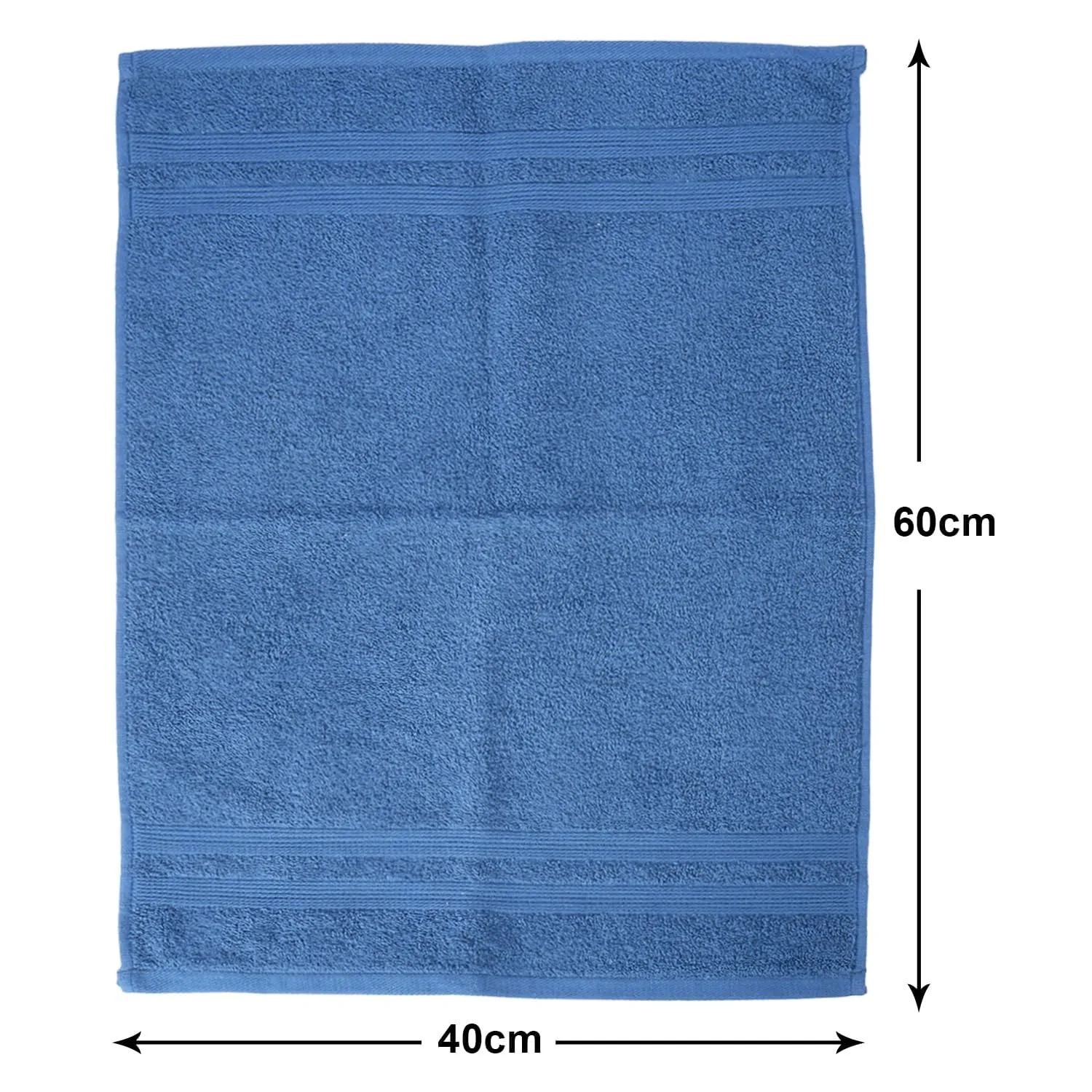 Kuber Industries 525 GSM Cotton Hand Towels |Super Soft, Quick Absorbent & Anti-Bacterial|Gym & Workout Towels|Pack of 12 (Blue & Ivory)