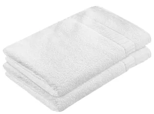 Kuber Industries Medium Size Cotton Face Towel, 30"x18"- Pack of 2 (White) -HS43KUBMART26621