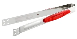 Kuber Industries Multipurpose Stainless Steel Tongs with Grip (Red), (Model: HS_37_KUBMART020121)