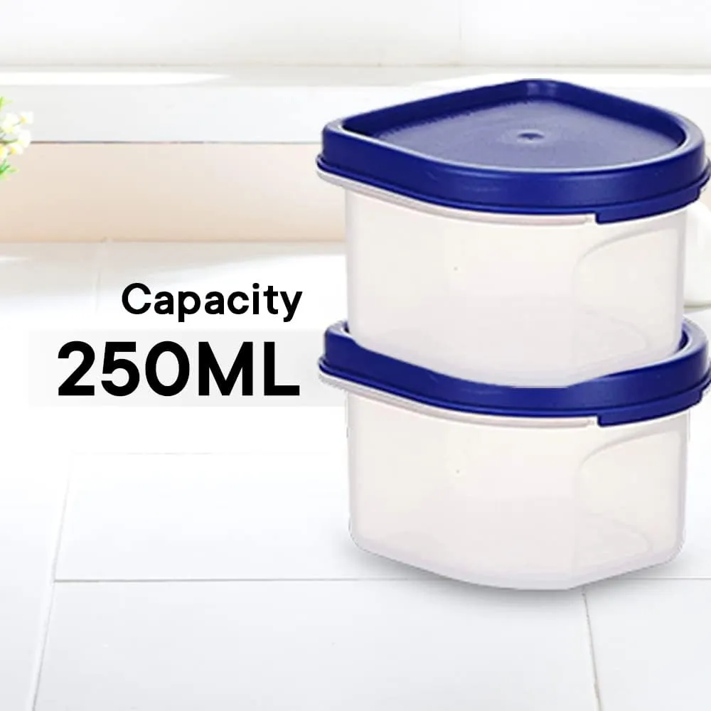 Kuber Industries Storage Utility Container|Plastic Unbreakable Food Storage Jar|Leak Roof,BPA Free Food Kitchen Organizer with Lid,250 ML,Set of 12 (White) (Pack of 3)