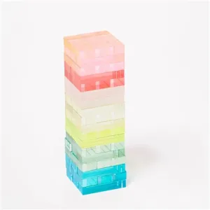 Lucite Mini Lucite Jumbling Tower Aurora **FINAL SALE**