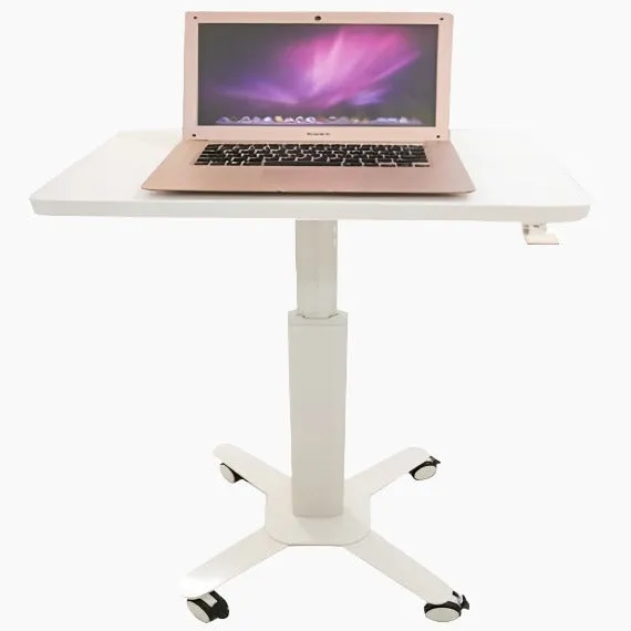 Mobile Single Pole Pneumatic Height Adjustable Desk