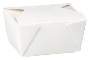 No1 White Food Boxes (26oz)