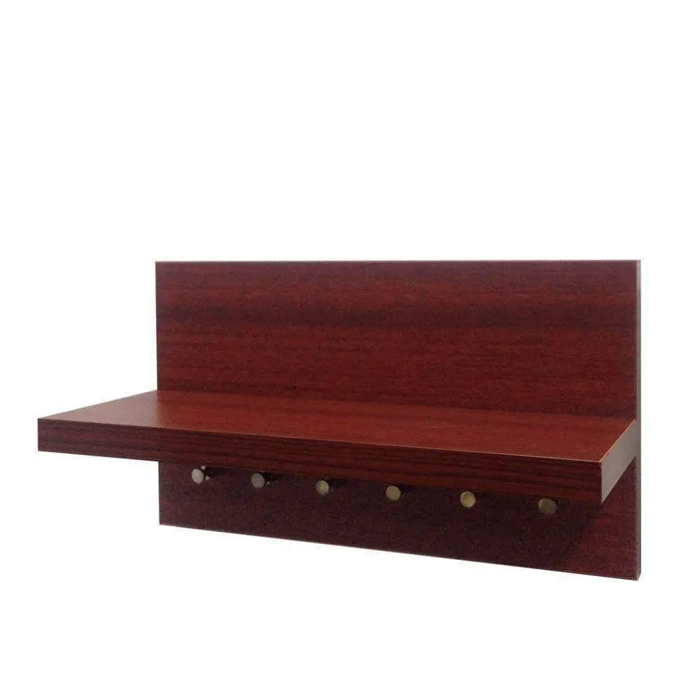 Omega 6 (NEO) Key Holder with Shelf, Mahogany