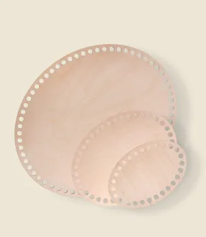 Oval wooden base