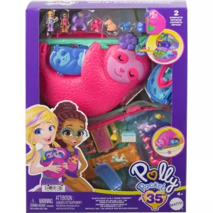 Polly Pocket Sloth Family 2-In-1 Wearable Compact