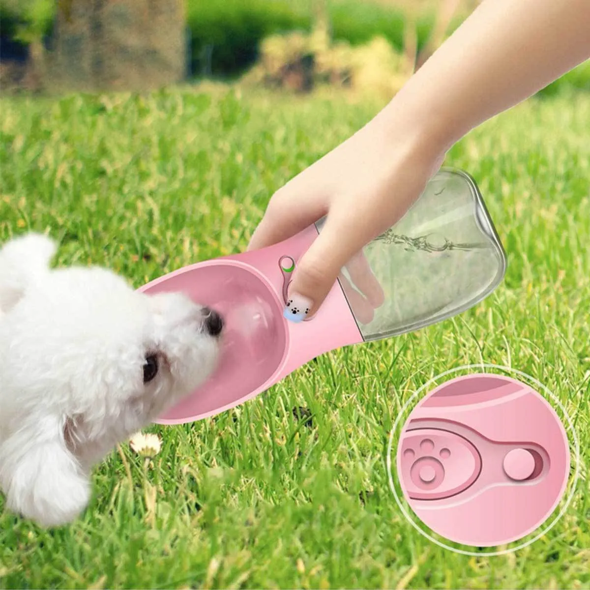 Portable Dog Water Bowl in Pink