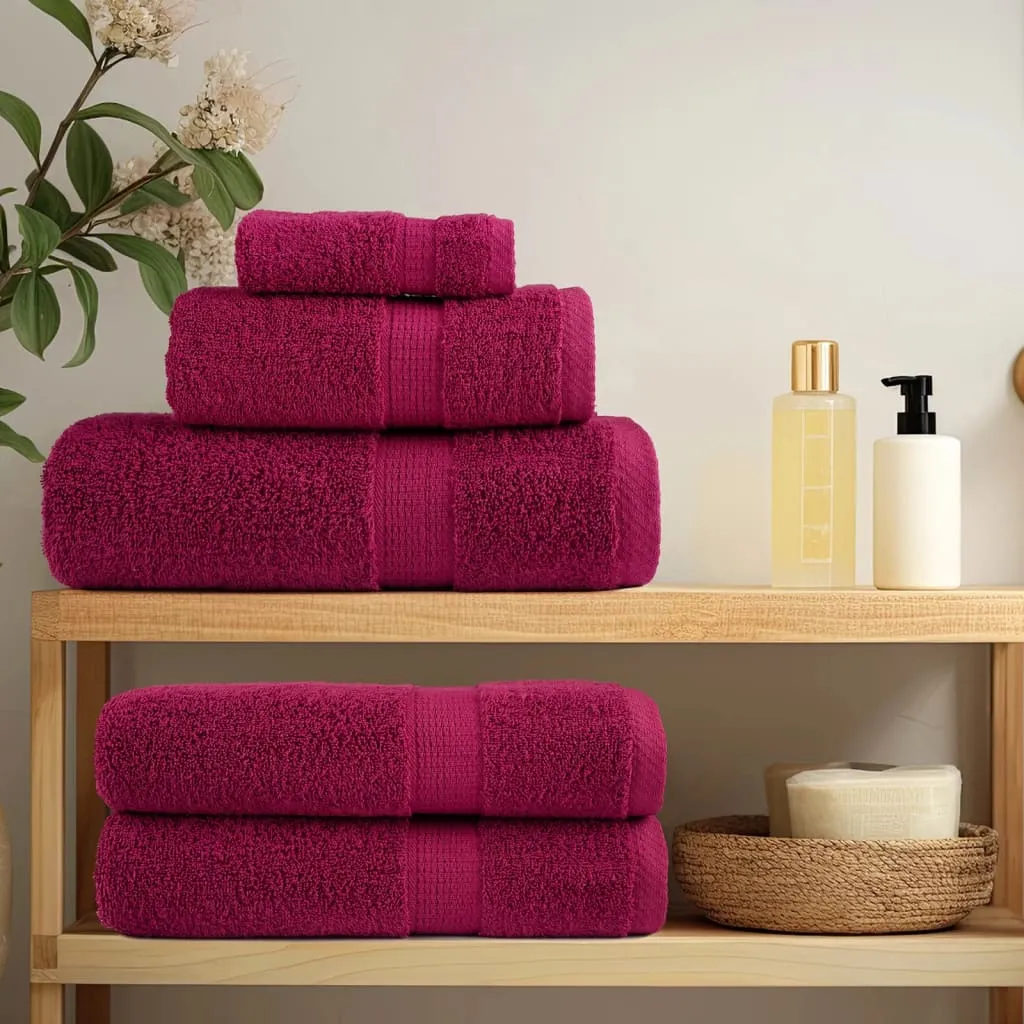 Premium Bath Towels 10pcs Bordeaux 100x150cm 600gsm 100% Cotton