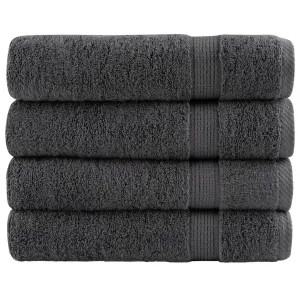 Premium Bath Towels 4pcs Anthracite 100x150cm 600gsm 100% Cotton