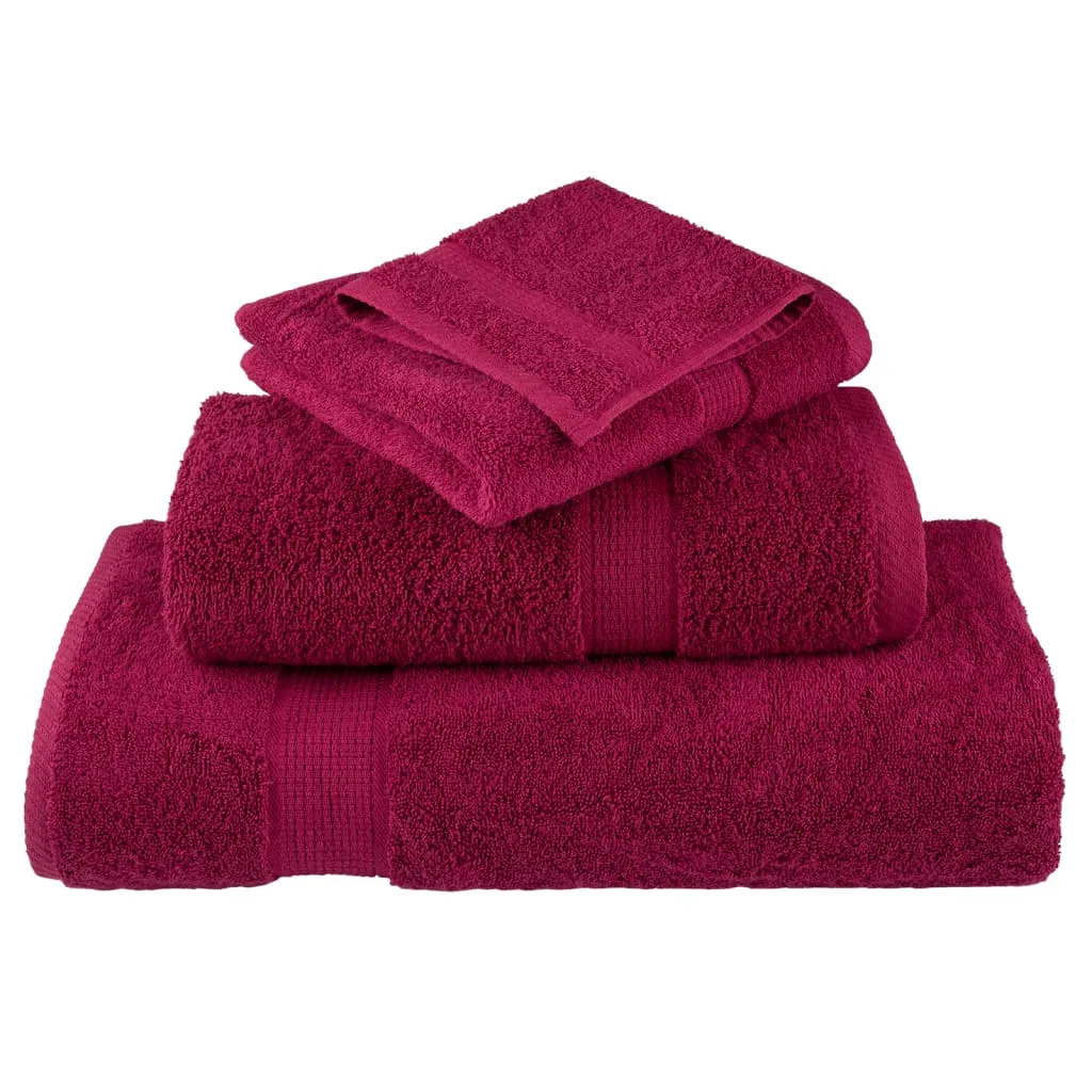 Premium Guest Towels 10pcs Bordeaux 30x50cm 600gsm 100% Cotton